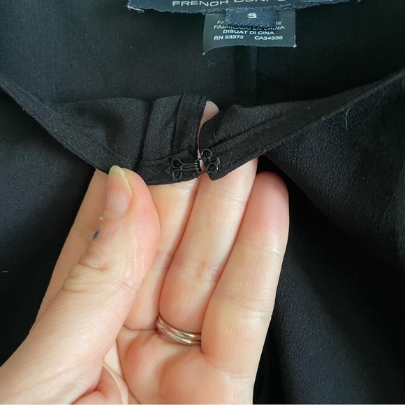 FRENCH CONNECTION Black Asymmetrical Hem Peplum Top - Picture 3 of 9